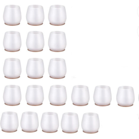 20 pezzi di protezioni per gambe di sedie, coperture protettive trasparenti rotonde antirumore, taglia XS
