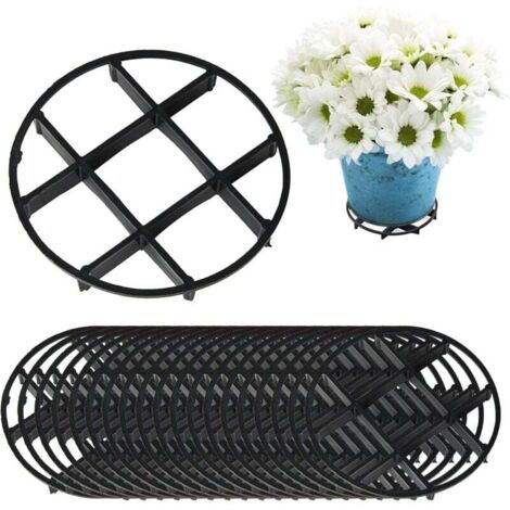 20 pezzi di tappetino in rete per vasi di fiori in plastica, tappetino in rete rotonda per vasi bonsai, griglia per fori di drenaggio da giardino, (4,7 pollici-S)