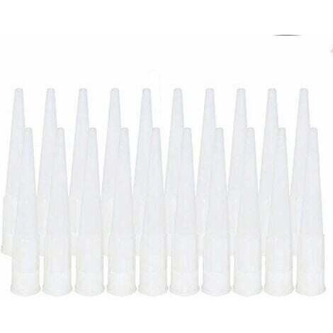 20 pezzi di ugelli per cartucce in silicone, punte di ricambio per ugelli in silicone (diametro interno dell'interfaccia: 15 mm)