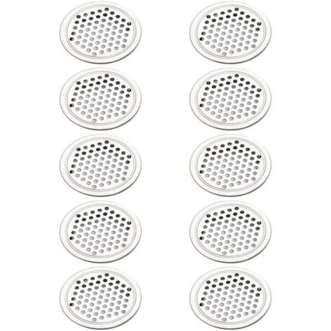 20 pezzi griglia di ventilazione rotonda in acciaio inossidabile copertura circolare per armadietto griglia di ventilazione di scarico dell'aria per mobili da cucina sfiato dell'aria (53 mm)