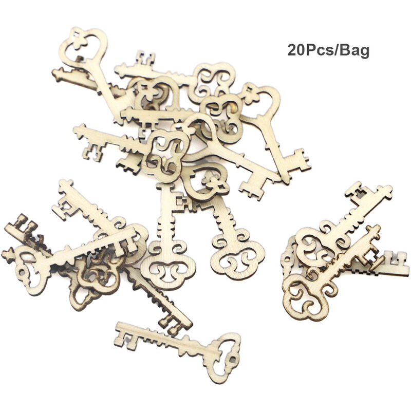 Superseller - 20 pezzi in legno naturale colore