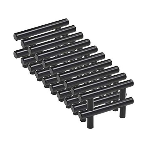 20 Maniglie Per Mobili Nere - Acciaio Inox, Interasse 64mm, Per Cucina, Armadi, Cassetti - Foto 2