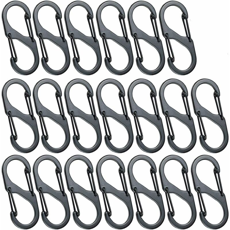 Triomphe - 20 Pezzi Mini Moschettoni a Forma di s