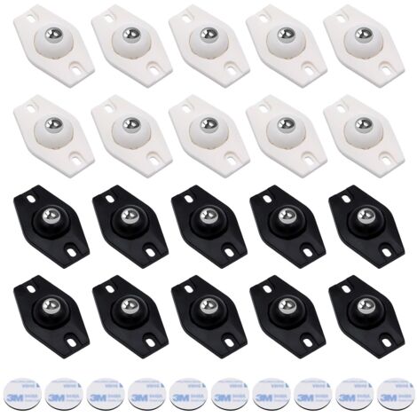 20 Pezzi Rotelle Girevoli Autoadesive, Mini Trasferimento Rotelle per Mobili a 360 Gradi, Silenziose, per Elettrodomestici da Cucina Pattumiera Scatola di Immagazzinaggio Inferiore Pattumiera