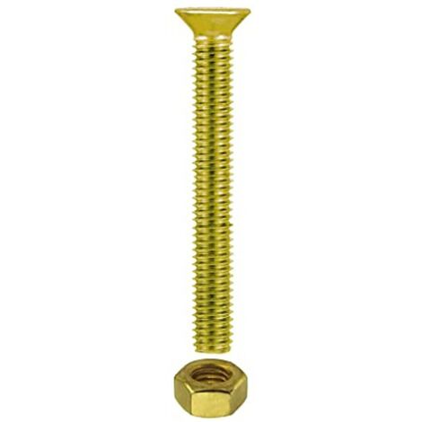 20 PEZZI - VITI PER METALLO CON TESTA PIANA SVASATA - M3x10MM - IN OTTONE