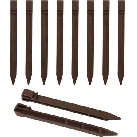 20 picchetti di ancoraggio a terra in plastica da 24 cm - Picchetti di ancoraggio a terra - Picchetti di ancoraggio da giardino - Picchetti di fissaggio per bordure da giardino, patio, tende