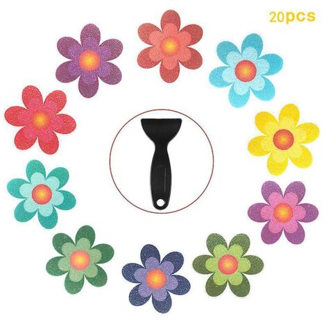 20 Pices Autocollants Antidrapants Pour Baignoire, Sol De Douche Avec Grattoir De Qualit Suprieure
