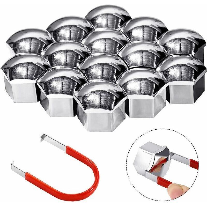 Ontway - 20 Pièces Bouchon d'Écrou de Roue Universel Couvre-Écrous de Pneu avec Outil de Suppression Set pour Voitures
