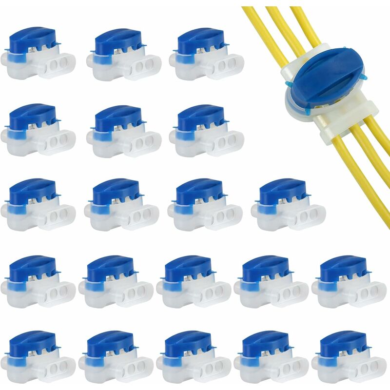 Dolaso - 20 Pièces connecteurs de câble, 314 connecteurs de câble remplis de gel résines terminaux, connecteur Étanche raccords de câbles pour jardin
