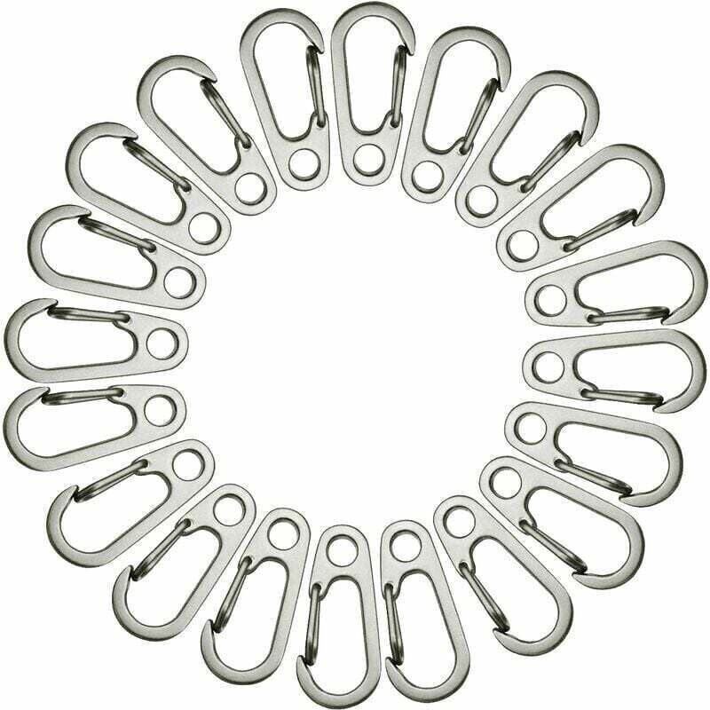20 Pièce Mini Mousqueton Ensemble Mousqueton Crochet Fermeture à Pression Porte-clés Clips Boucle à Ressort Sac à Dos Fermoirs Crochets pour Camping