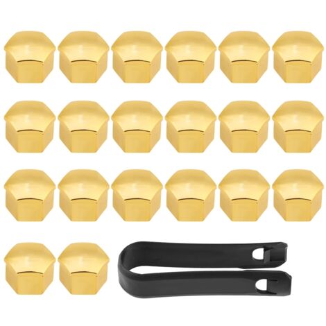 20 pièces 17mm universel voiture pneu moyeu de roue couvre écrou de roue boulon vis couverture Protection capuchon or