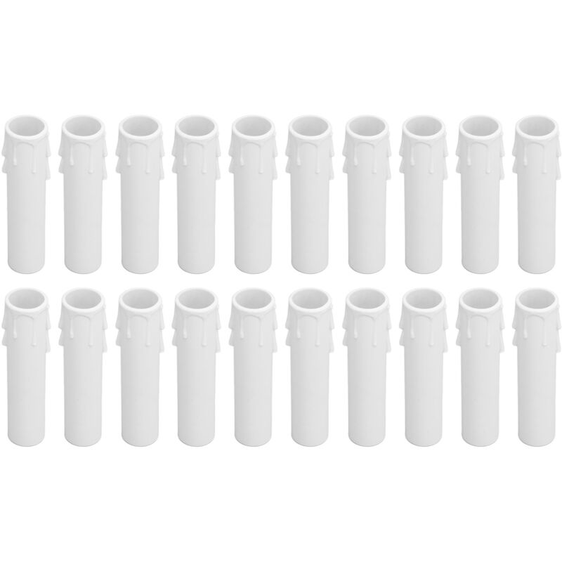20 pièces 4 pouces bougie couvre manches Simulation cire goutte E12 bougie lumière douille couvre pour lustre