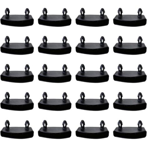 20 Pièces 53 mm Supports pour Sommier à Lattes Embouts, Fixation Latte Sommier Embout de Latte, Lattes pour Rails Latéraux, Accessoires de Connexion pour Lit Double et Simple