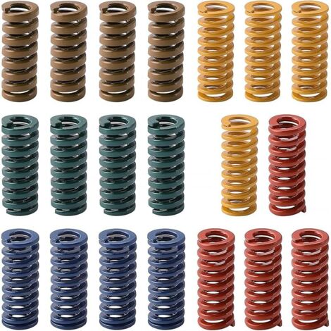 20 Pièces 8 x 20mm Ressort de Compression d'Imprimante 3D, Compression Moulde Die Spring, pour Creality CR-10 10S S4 Ender 3 Carte Mère Bottom Connect Leveling