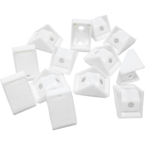 20 Pièces Angle Suport pour Etagere, Équerre D'angle en Plastique, Connecteurs de Meubles, Équerres D'étagère, Connecteur Angle