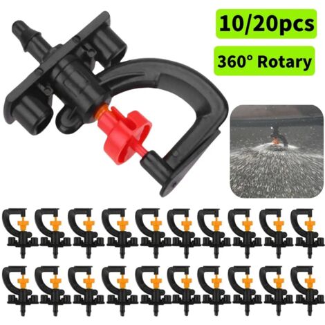 (20 pièces) Arroseur à micro-buse rotative à 360° type G pour jardin, serre et irrigation goutte à goutte. Pulvérisation par atomisation pour pelouse, fleurs et plantes.