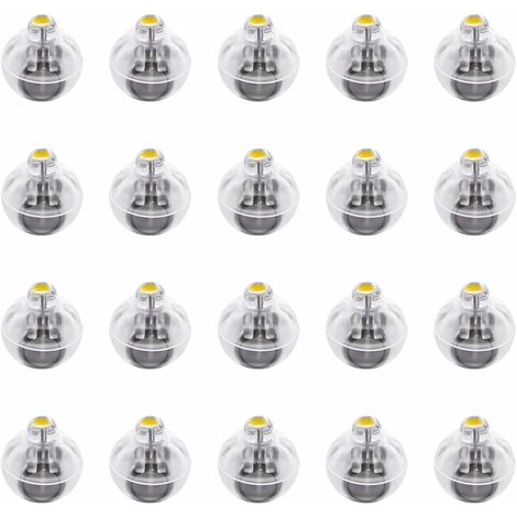20 pièces ballons LED lumières lanternes lumières lumière jaune chaude non clignotante pour la décoration de noce de noël Halloween