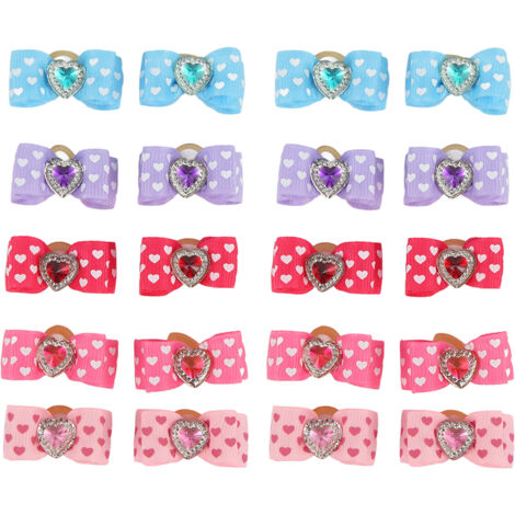 20 Pièces Bandeaux Fleur pour Chien Élastiques Mignon Accessoire pour Petit Moyen Grand Chien