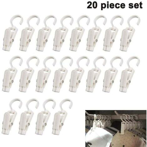 20 pieces bathroom hooks, sturdy plastic coat hooks MUMU