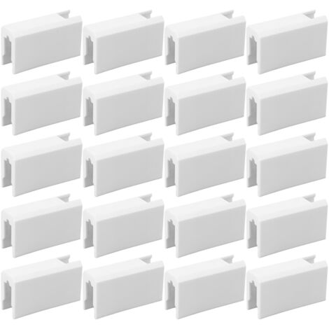20 Pièces Bloc de Sécurité pour Porte Coulissante Fenêtre, Arrêt Anti-Collision Plastique Accessoires Longs