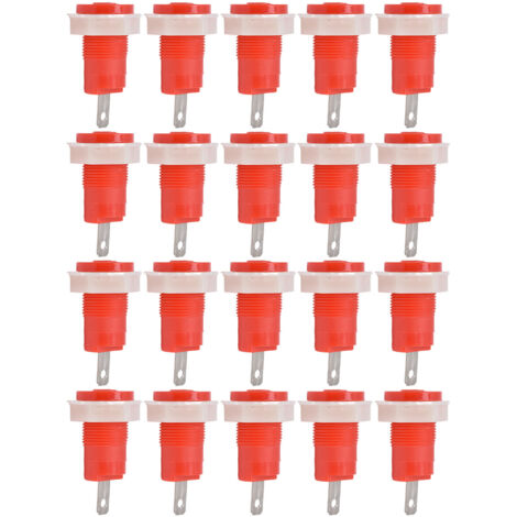 20 Pièces Bornes de Masse en Laiton 4mm pour Soudure Sécurisée, Connecteurs Banane 1KV 32A, Adaptateur de Poste de Liaison