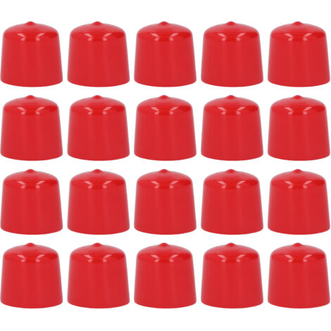 20 Pièces Bouchons Filetés PVC Rouge 30mm, Couverture de Protection Élastique Ignifuge Anticorrosion Léger