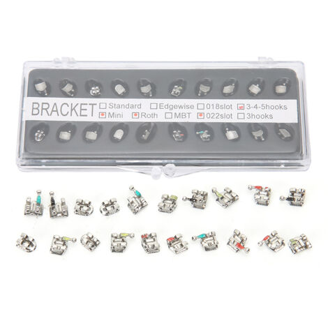 20 pièces Brackets Métalliques Autoligaturants pour Orthodontie Dentaire