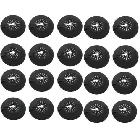 20 Pièces Cache Tuyau Radiateur,Colliers de Pipe Plastique Cache Tuyau Radiateur Rosace à Clapet en Plastique Cache-Tuyaux de Chauffage,Rosaces pour Radiateur pour 10-30 mm de Tuyaux d'eau(noi