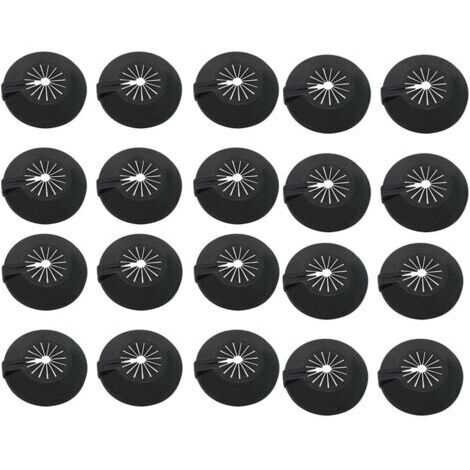 20 Pièces Cache Tuyau Radiateur,Colliers de Pipe Plastique Cache Tuyau Radiateur Rosace à Clapet en Plastique Cache-Tuyaux de Chauffage,Rosaces pour Radiateur pour 10-30 mm de Tuyaux d'eau(noi