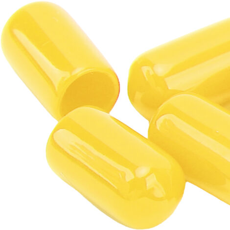 20 Pièces Capuchons PVC 6mm pour Bouchons de Purge Étanches Durables Anti-Salissure Jaunes
