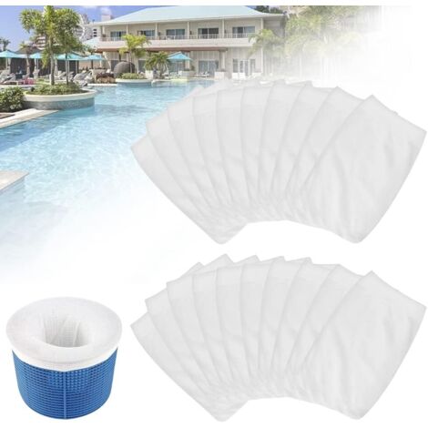 20 Pièces Chaussette Skimmer 2012,5 cm Chaussette Skimmer Piscine en Nylon Chaussette Filtre Piscine Lavable Chaussette Préfiltre Skimmer pour Nettoyage de Particule, Feuille, Écume, Cheveux