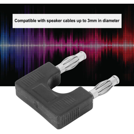 20 Pièces Connecteur Audio en Laiton 4mm avec Fiches Banane Double, Anti-Humidité (Noir)