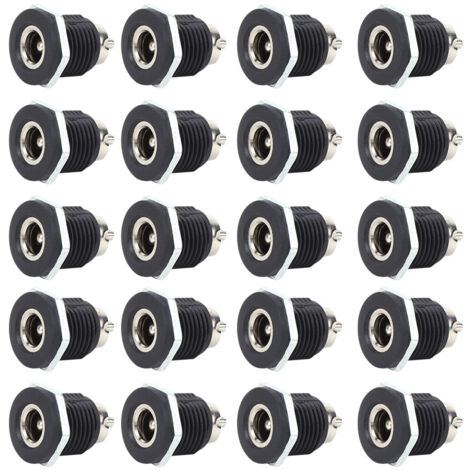 20 Pièces Connecteur Femelle Alimentation Jack DC-022D 5A Montage Panneau Prise Secteur Composants Électriques