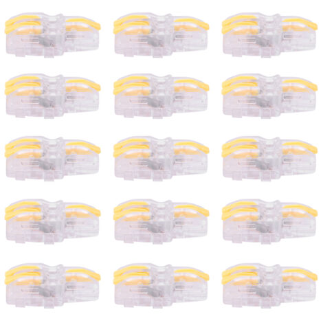 20 Pièces Connecteur Rapide Filaire Transparent, Borne T 1 Entrée 2 Sorties pour Câbles Électriques