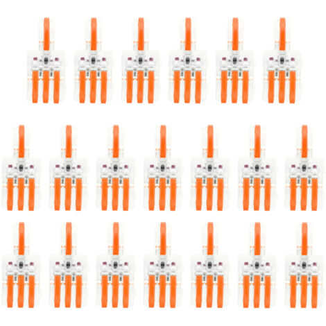 20 Pièces Connecteur SPL Type Presse, Jonction en T 1 entrée 3 sorties pour Câbles Électriques (Orange)