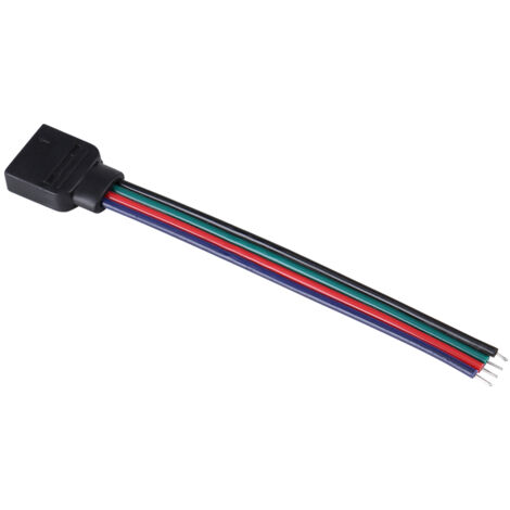 20 pièces connecteurs femelles 4 broches pour bandes LED RGB 5050/3528/3014, longueur 10cm