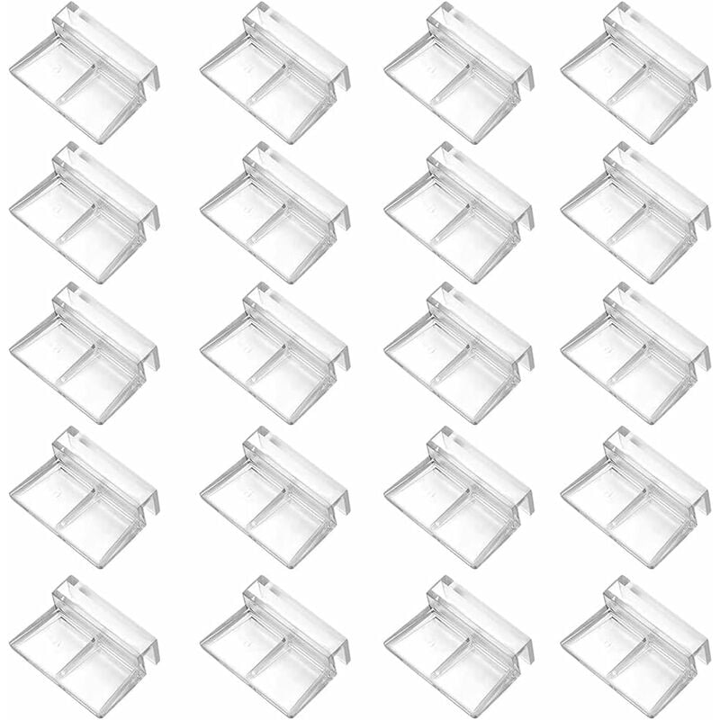 20 pièces couvercle d'aquarium, clip de couvercle en verre de réservoir de poisson, support acrylique universel de réservoir de poisson en acrylique