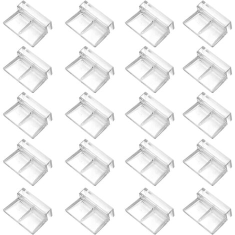 20 pièces couvercle d'aquarium, clip de couvercle en verre de réservoir de poisson, support acrylique universel de réservoir de poisson en acrylique transparent de 6 mm-Fei Yu