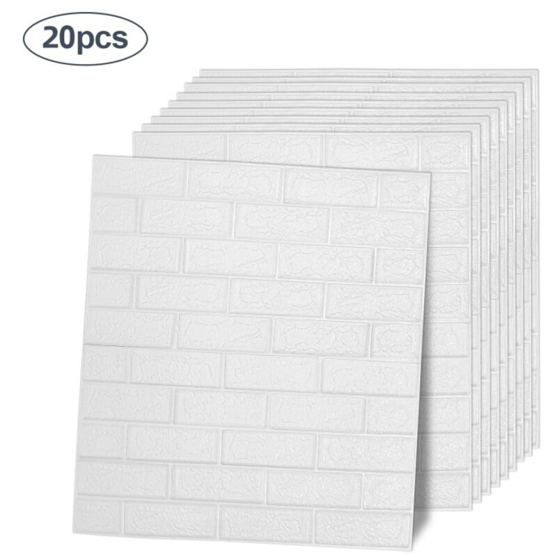 Vingo - 20 pièces d'autocollants de carreaux de mur auto-adhésifs stéréo 3D 70x77cm mur décoratif imperméable et résistant à l'humidité