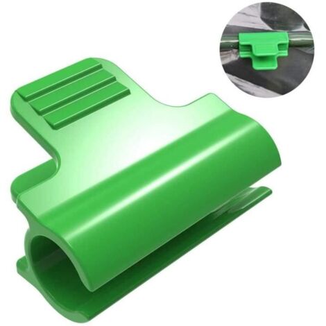 20 pièces de pinces à tuyaux, pinces de serrage, clips pour filet de rangée, tunnel et cerceau pour piquets de plantes de 11 mm.