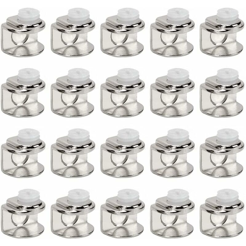 20 Pièces de pinces à verre,support etagere verre,Fixations Réglable Support peuvent installer de verre de 4 à 9 mm d'épaisseur