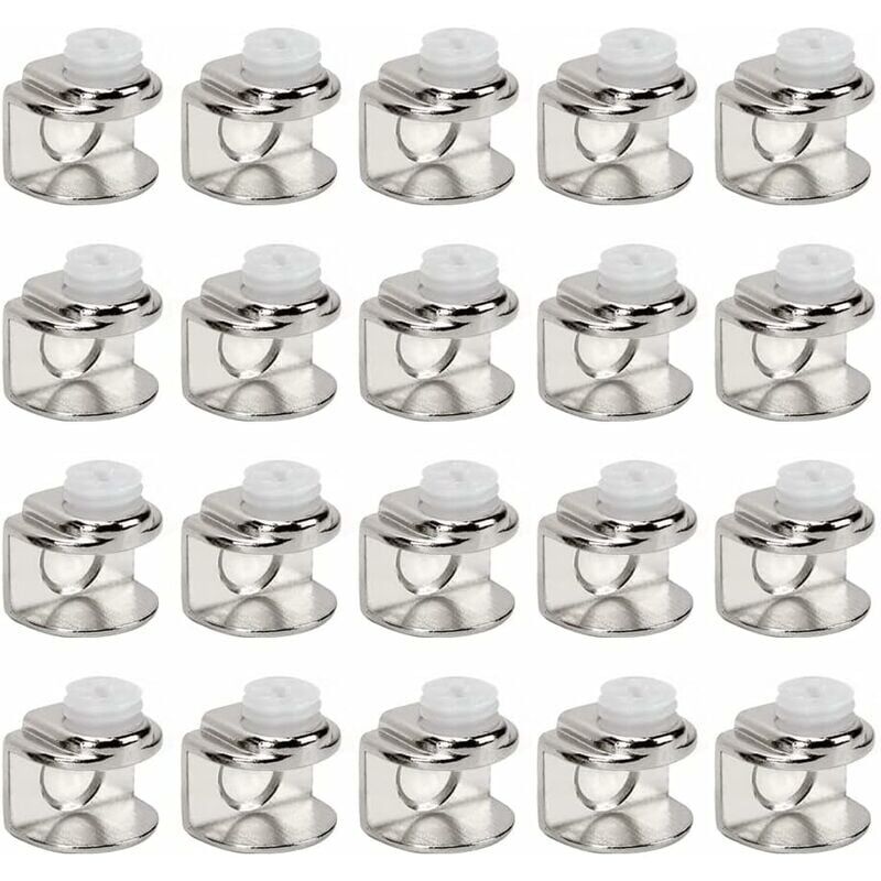 20 Pièces de pinces à verre,support etagere verre,Fixations Réglable Support peuvent installer de verre de 4 à 9 mm d'épaisseur-LIAIKI