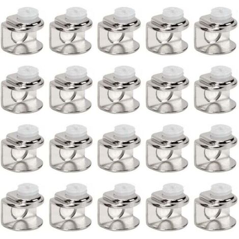 20 Pièces de pinces à verre,support etagere verre,Fixations Réglable Support peuvent installer de verre de 5 à 8 mm d'épaisseur