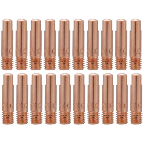 20 pièces de pointe de contact en cuivre pour consommables de torche de soudage 15AK MIG/MAG (1,0 mm)
