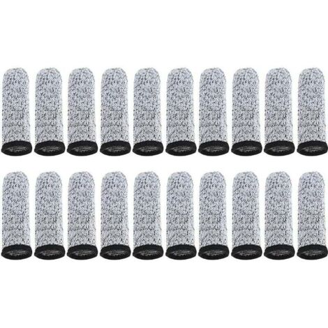 20 pièces doigtiers 5 niveaux de manchon de protection résistant aux coupures manchon de doigt antidérapant réutilisable pour la Sculpture de travail de cuisine