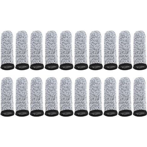 20 pièces doigtiers 5 niveaux de manchon de protection résistant aux coupures manchon de doigt antidérapant réutilisable pour la Sculpture de travail de cuisine