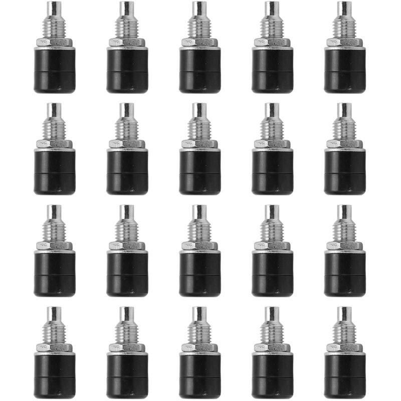 20 Pièces Douilles Banane Femelle 4mm Nickelées, Connecteurs Cuivre pour Équipements Électroniques - Lot de 20