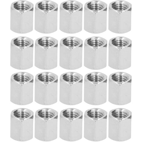 20 Pièces Écrous d'Accouplement Hexagonaux M8x1,25 L14mm pour Tiges Filetées en Acier Inoxydable 304