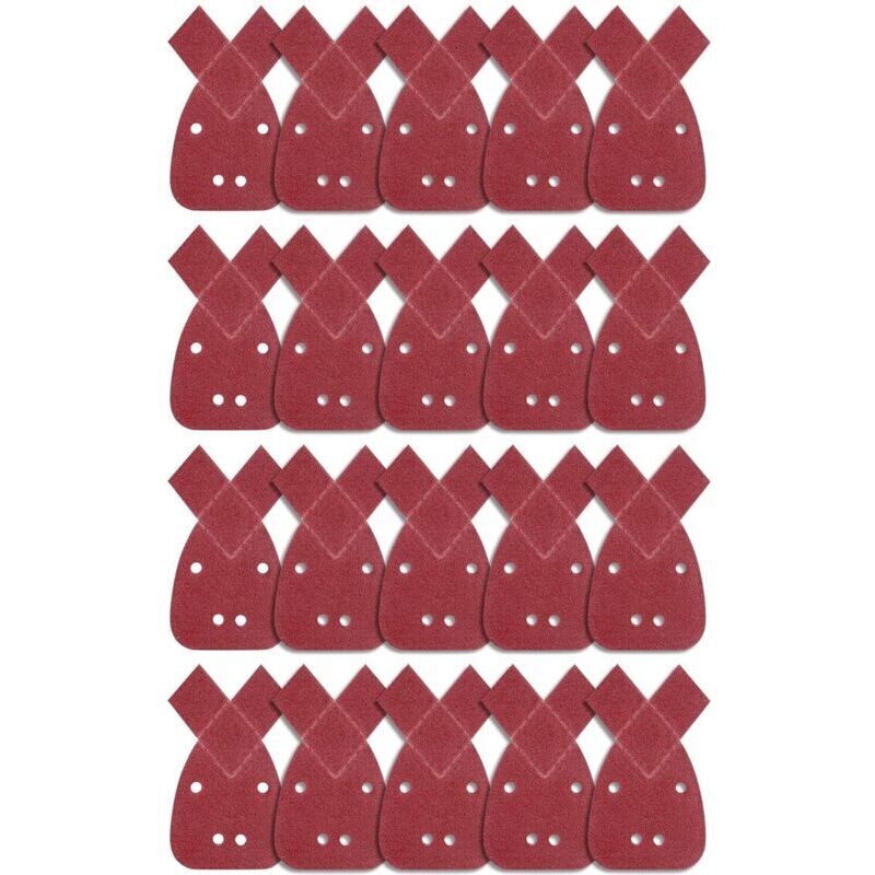 20 Pièces Feuilles Abrasives Triangles Feuilles de Ponçage 60 Grain Mouse Sanding Sheet Papier Abrasif pour Detail Palm Sander