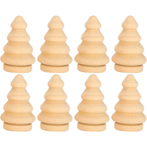 20 Pièces Figurines en Bois à Personnaliser pour Arbre de Noël - Activité Créative Enfants